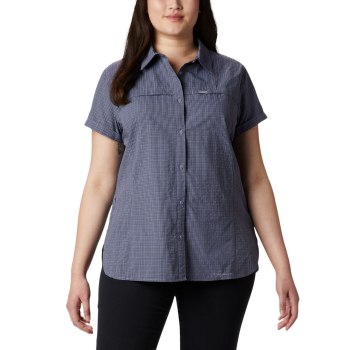 Columbia Silver Ridge Novelty Short Sleeve - Plus, Camisa Morados Para Mujer | 432850-XUR